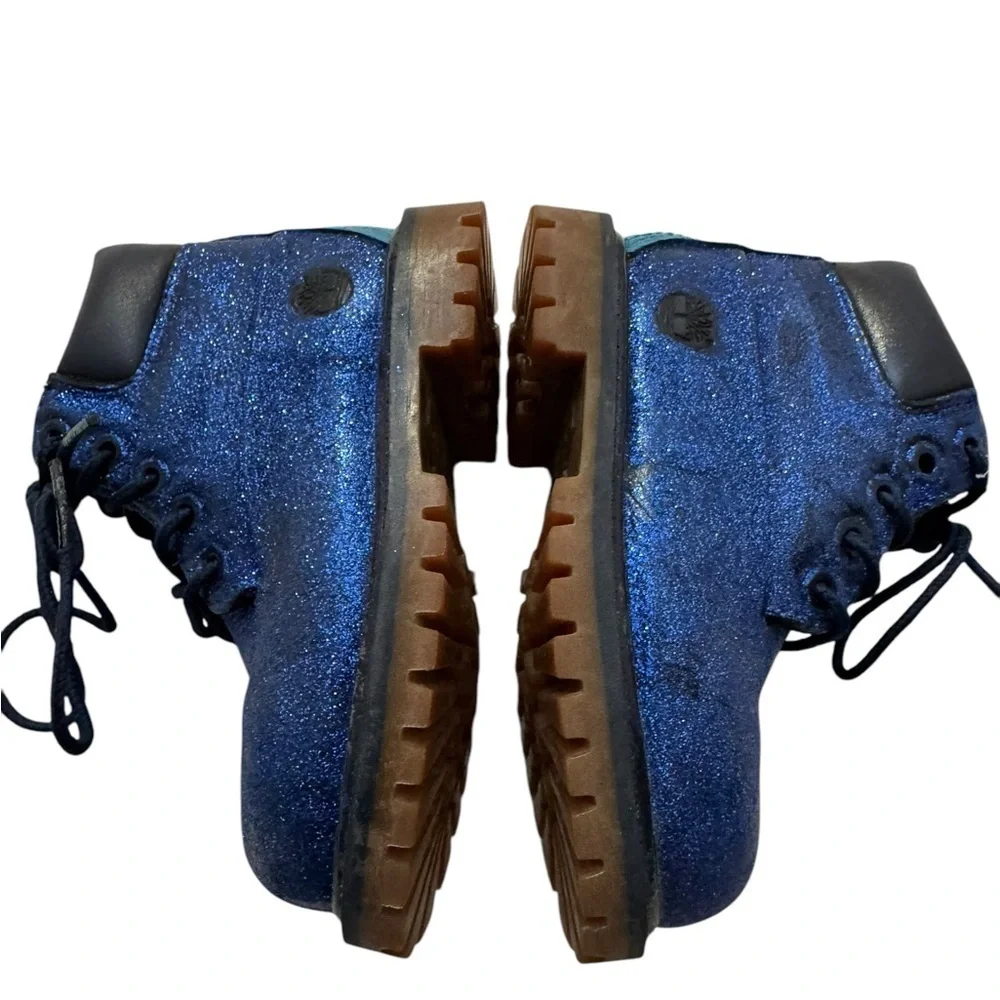 Timberland Blue Glitter Boots Toddler Size 7